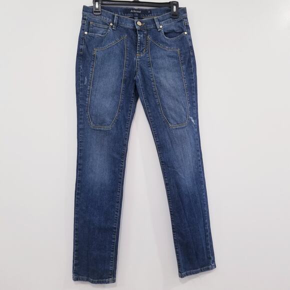 Jeckerson Jeans Judi Blue Denim Distressed - Picture 1 of 11